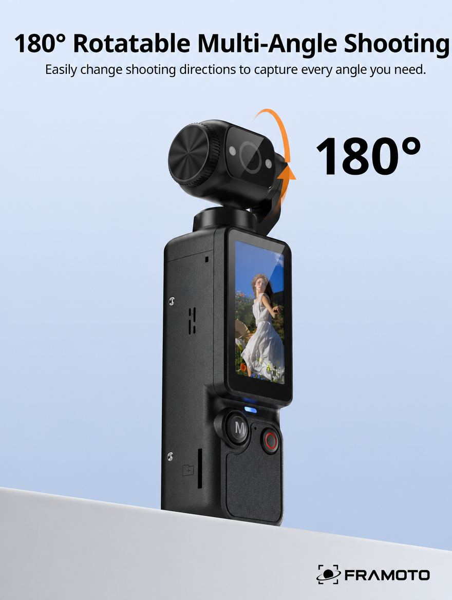 FRAMOTO Pocket 3-Axis Gimbal Camera